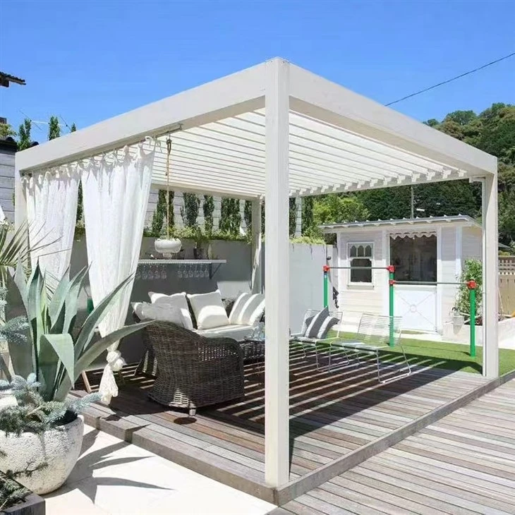 Električna pergola sa metalnim okvirom za sunčanje
