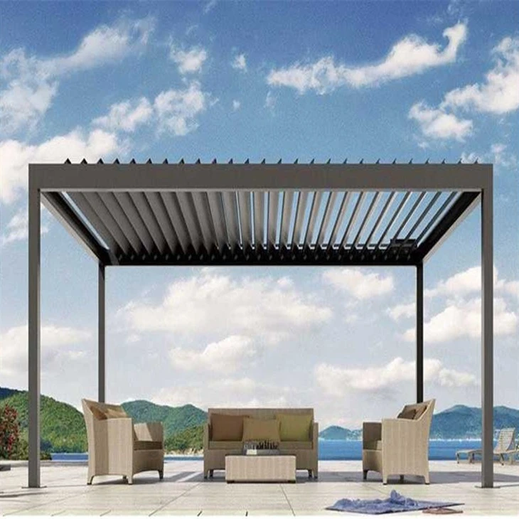 Vodootporna aluminijska pergola sa krovnim rešetkama